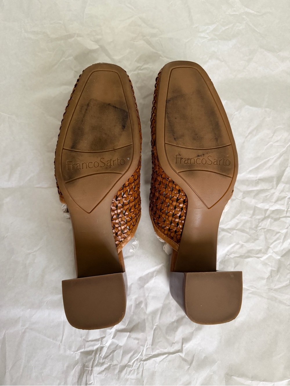 Franco Sarto Tan Woven Leather Mule - Picture 3 of 3